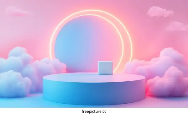 Pastel Neon Product Display Background