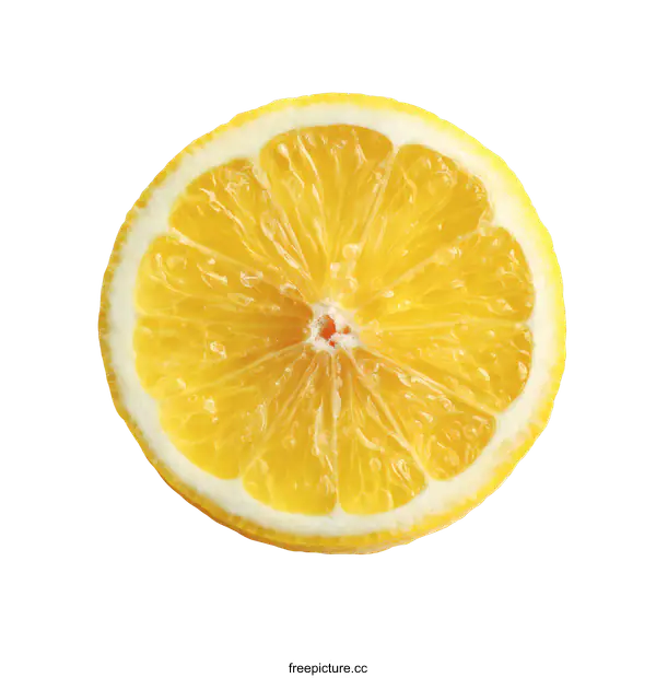 [Transparent Background PNG]Closeup Slice of Lemon