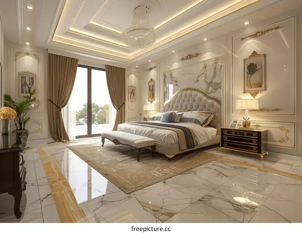 Luxury Bedroom Interior Design Illustration