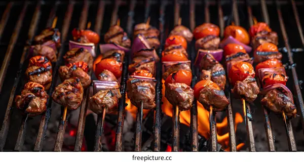 Tasty and Juicy Beef and Veggie Kebabs