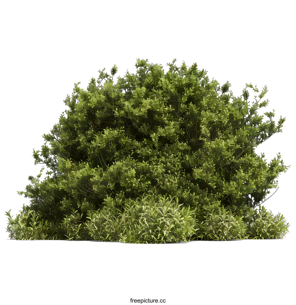 [Transparent Background PNG]Green Bush Isolated on White Background