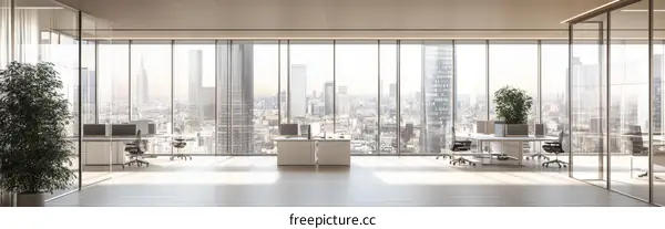 Modern Office Space with City View