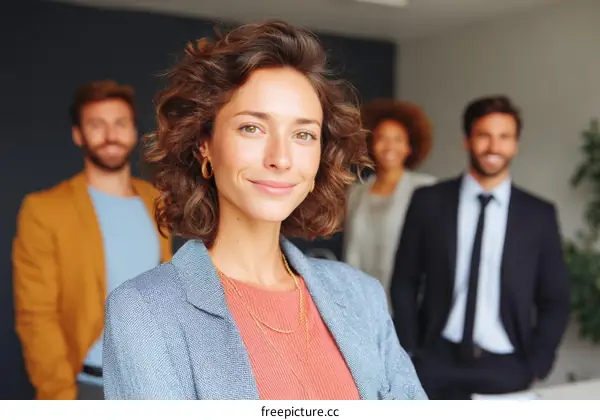 Business Team Portrait in Modern Office