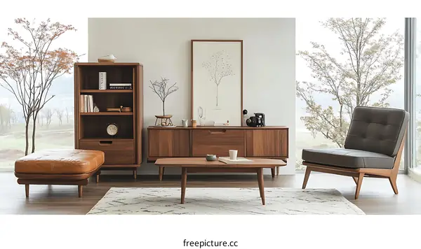 Modern Wooden Living Room Furniture Set