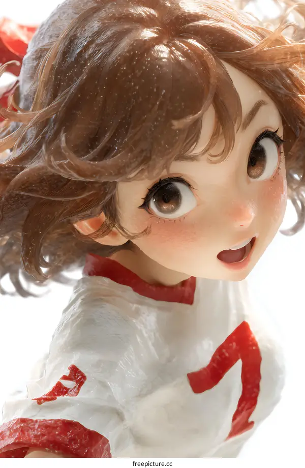 Digital Illustration of a Cute Asian Girl