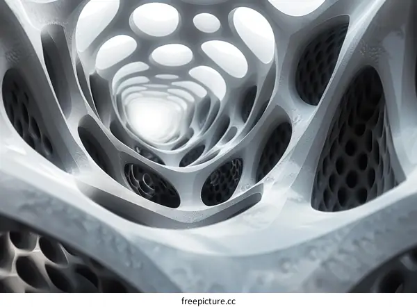 Organic Tunnel: Futuristic Architecture