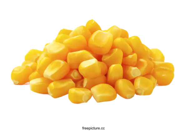 [Transparent Background PNG]Close-up Pile of Yellow Corn Kernels