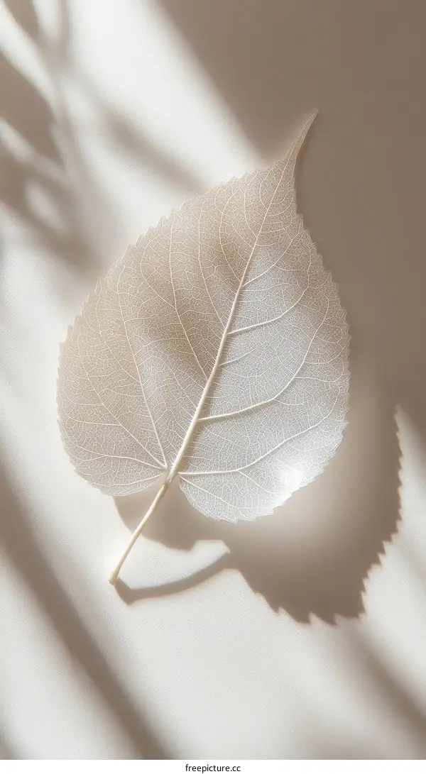 Elegant Delicate Leaf in Soft Light