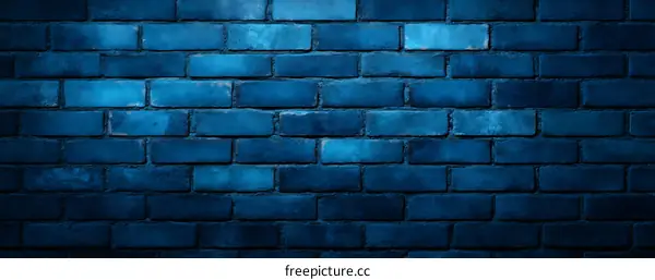 Dark Blue Brick Wall Background Image