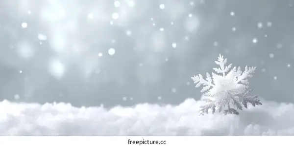Winter Snowfall with Snowflake Decor