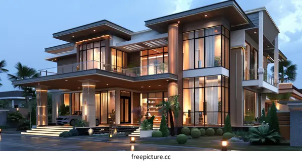 Modern Luxury Mansion Exterior Design