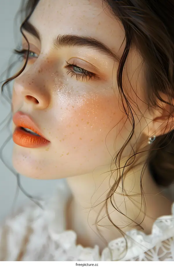 Portrait of a Woman with Freckles