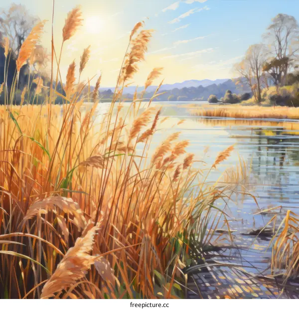 Tranquil Lake and Reeds