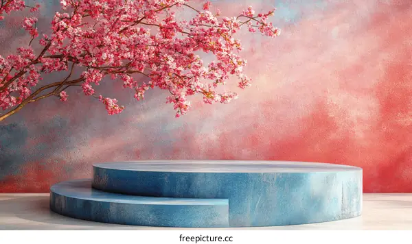 Spring Cherry Blossom Display Podium