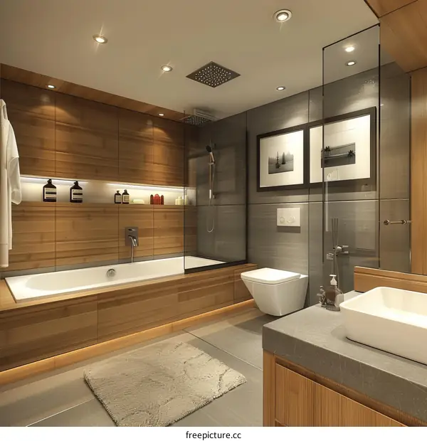 Modern Wooden Bathroom Design