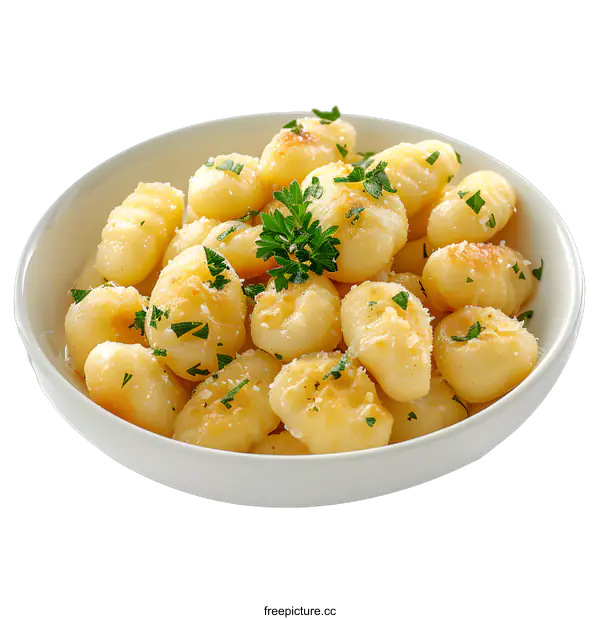 [Transparent Background PNG]Bowl of delicious gnocchi