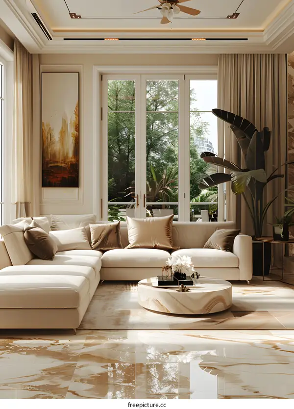 Modern minimalist style living room