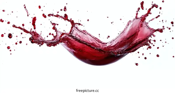 Red Wine Splashing and Splattering Art