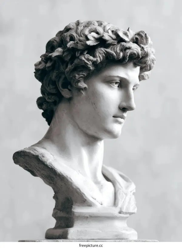 Ancient Greek Sculpture Bust of a Youth