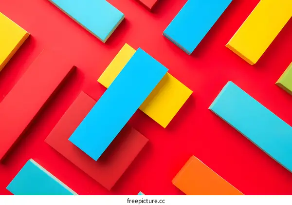 Abstract Colorful Geometric Shapes Design