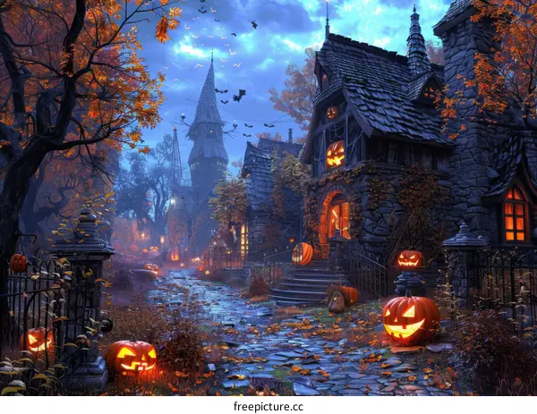 Halloween Pumpkin Cottage