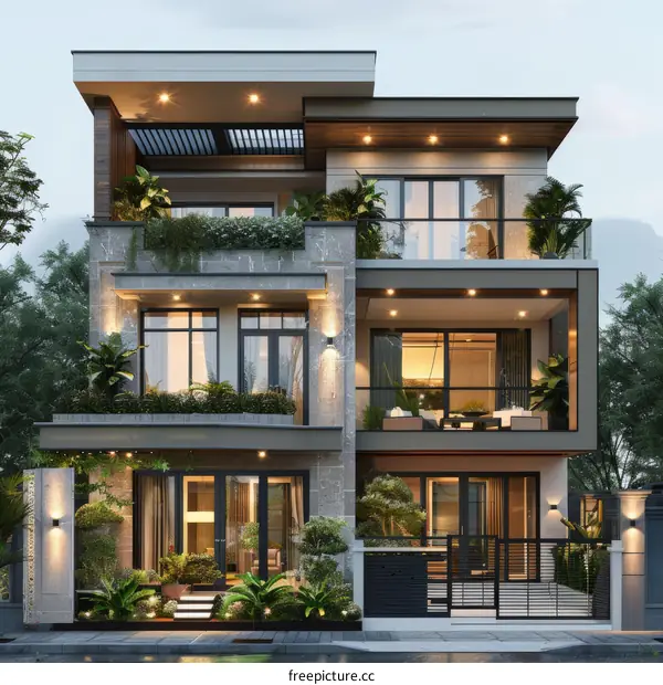 A House with Modernist Architecture in Ho Chi Minh City