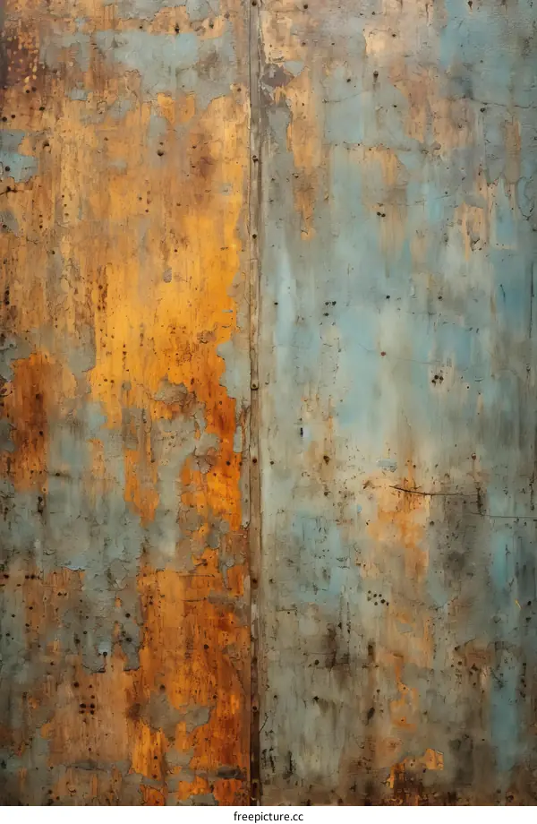 Blue and orange grunge texture