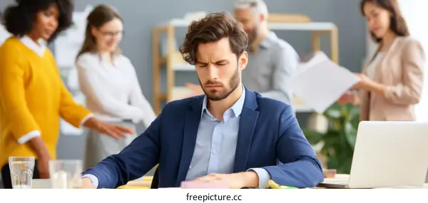 Busy Business People in Office Working