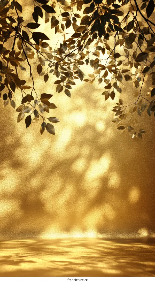 Golden Sunlight Through Leaves