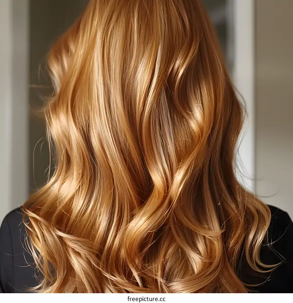 Woman with Long Flowing Red Hair