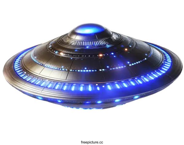 [Transparent Background PNG]Futuristic Alien Spaceship Illustration