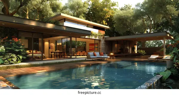 Modern Tropical House with Pool