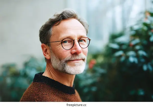 Portrait of a Thoughtful Senior Caucasian Man