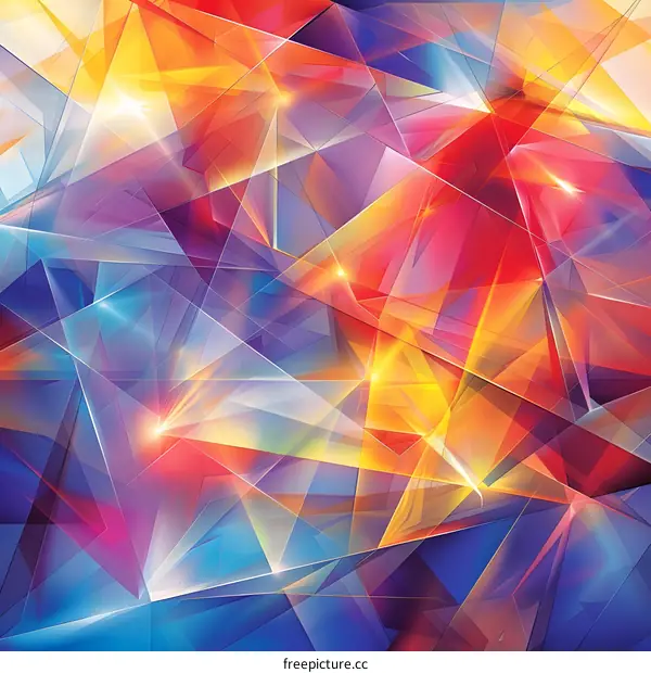 Colorful 3D geometric shapes