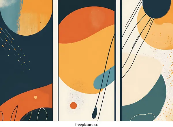 Abstract Geometric Shapes Art Print