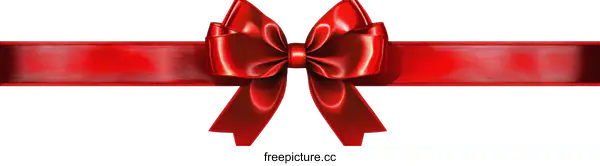 [Transparent Background PNG]Red Ribbon Bow Illustration with White Background