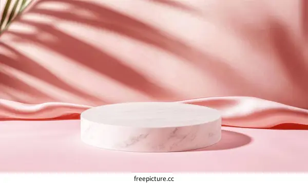 Pink Aesthetic Marble Display Platform