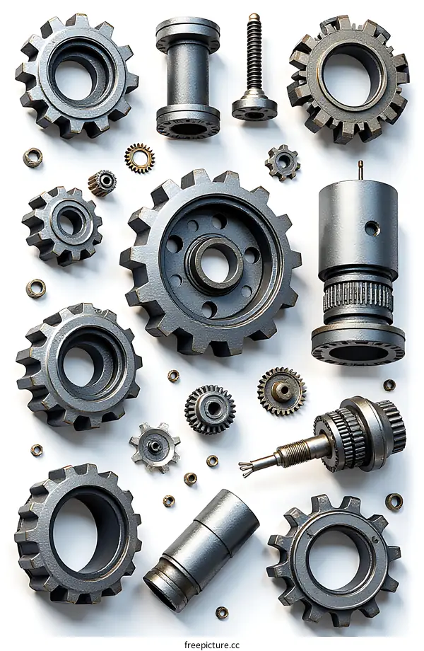 Mechanical Gears and Components Composition