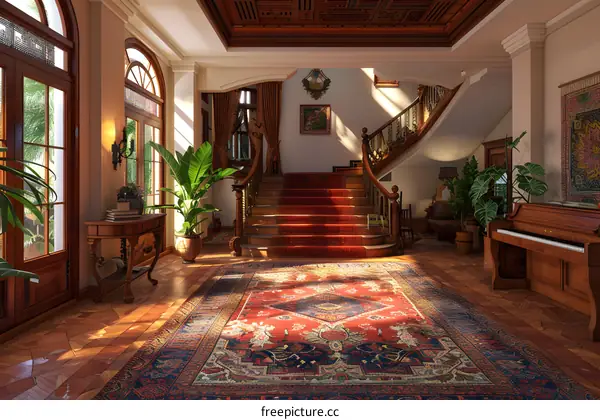 Elegant Entryway with Grand Staircase