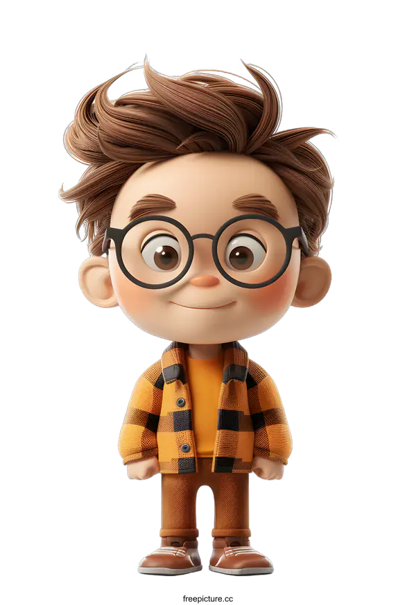 [Transparent Background PNG]3d cartoon boy character