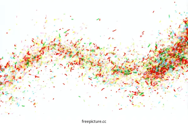 Colorful Sprinkles on White Background