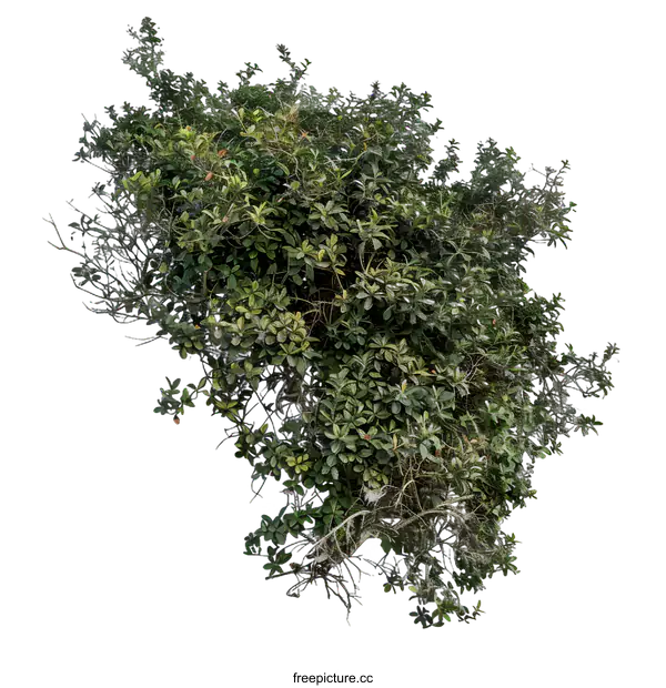 [Transparent Background PNG]Green Bush Isolated on White Background