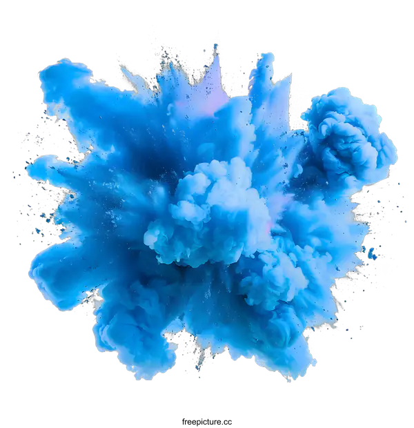 [Transparent Background PNG]Blue Explosion of Color