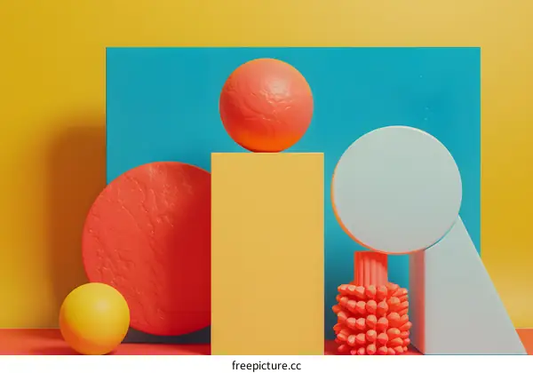 Abstract Colorful Geometric Shapes Background