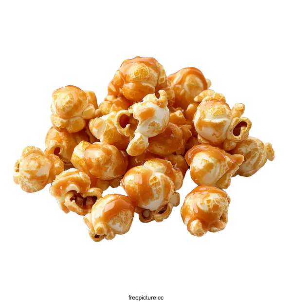 [Transparent Background PNG]Caramel Popcorn Close-up