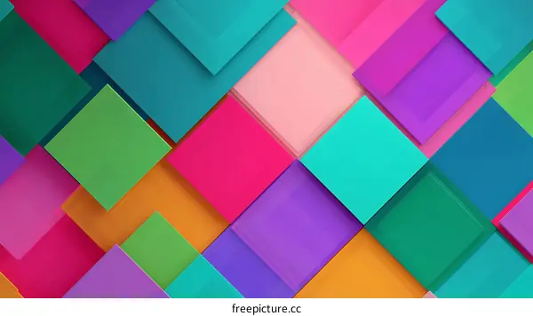 Abstract Colorful Geometric Square Pattern Background