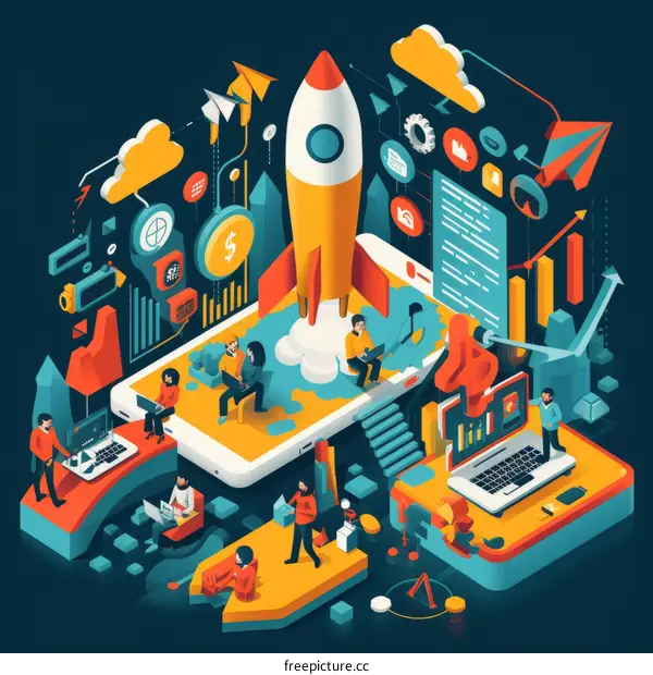 Entrepreneurs work together to make a startup successful