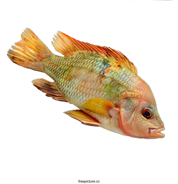 [Transparent Background PNG]Freshwater Fish on White Background