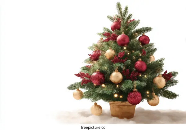 Small Christmas Tree with Ornaments