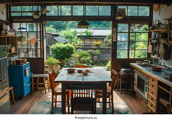 The charm of traditional Japanese courtyard